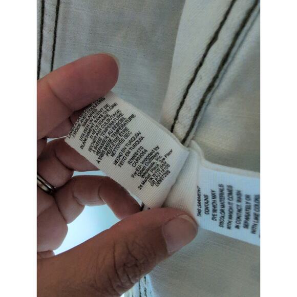 Free People Camo Printed Cropped Denim Jacket size Small - Picture 5 of 6